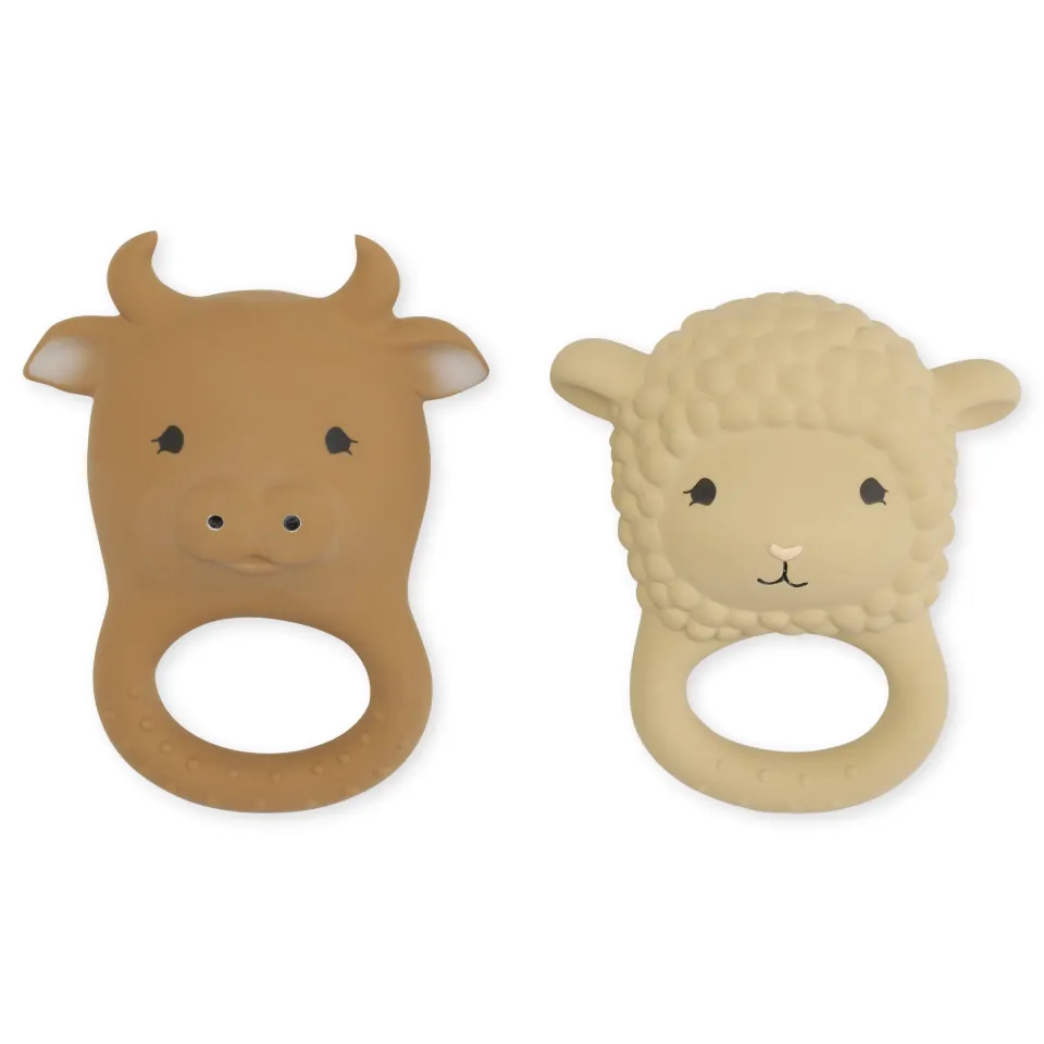 Konges Sløjd Aktivitetslegetøj|2 pak bidering - sheep/cow