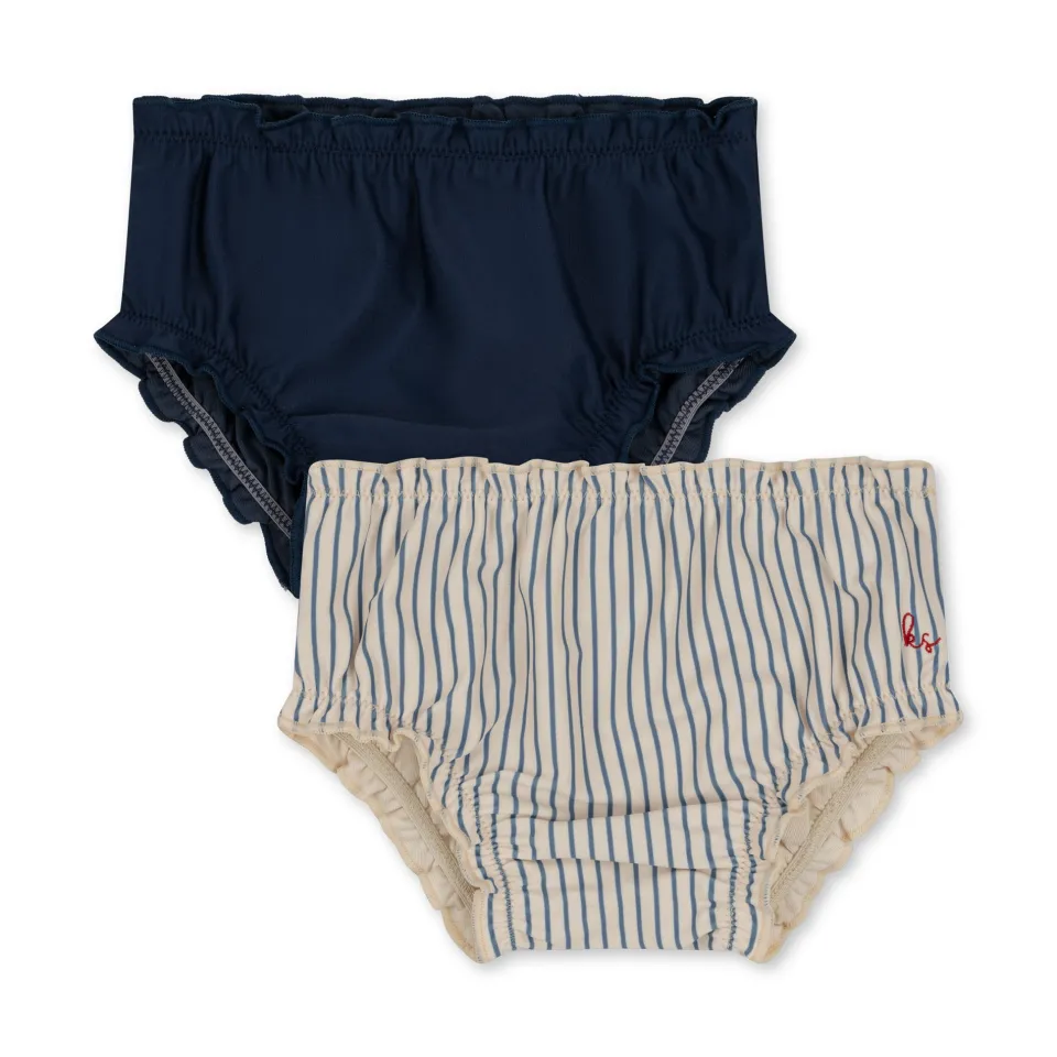 Konges Sløjd Badetøj|2 pak collette badebukser - BLUE STRIPE bluestripe
