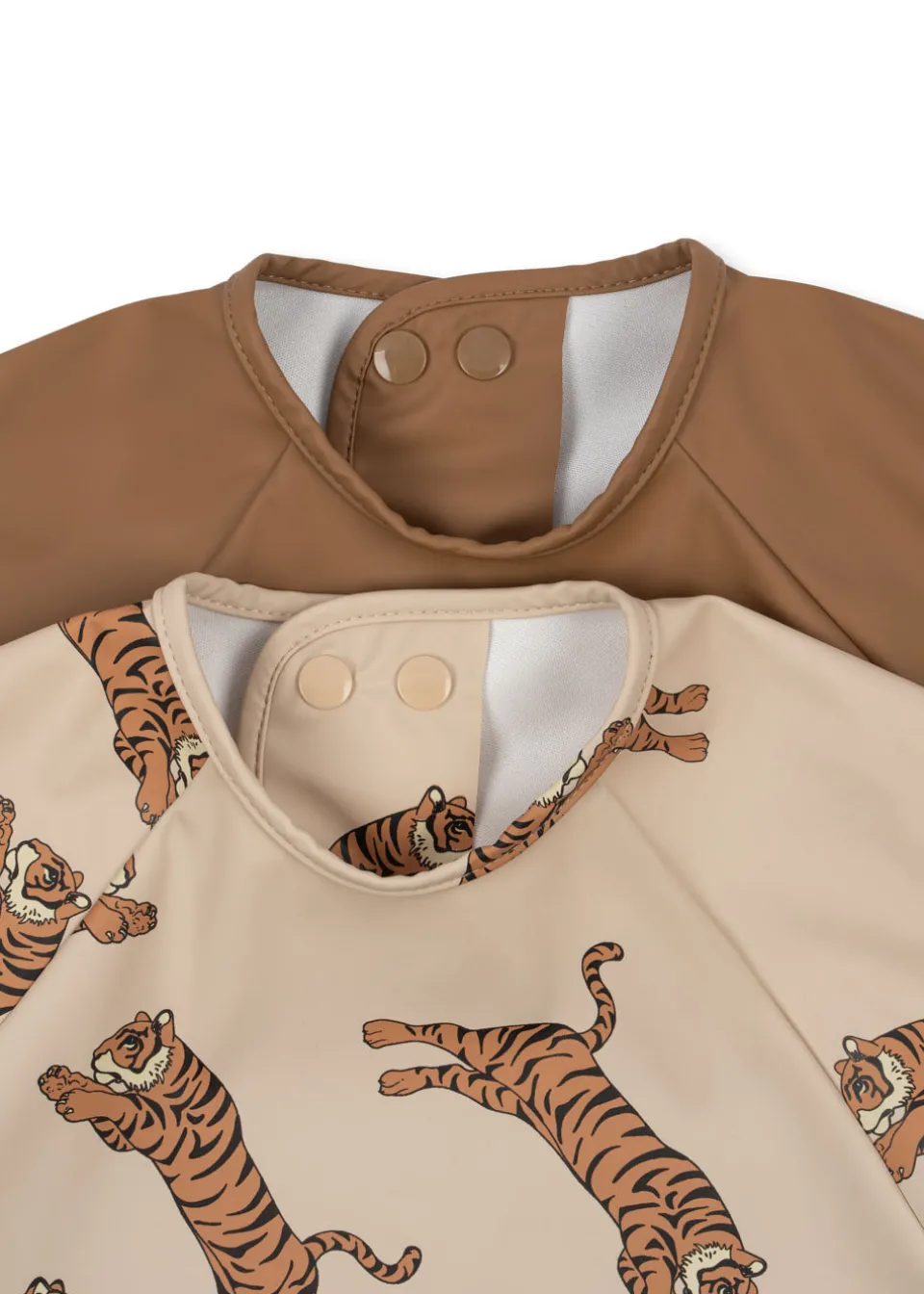 Konges Sløjd Spisetid|2 pak hagesmæk - TIGER/TOASTED COCONUT tiger/toastedcoconut