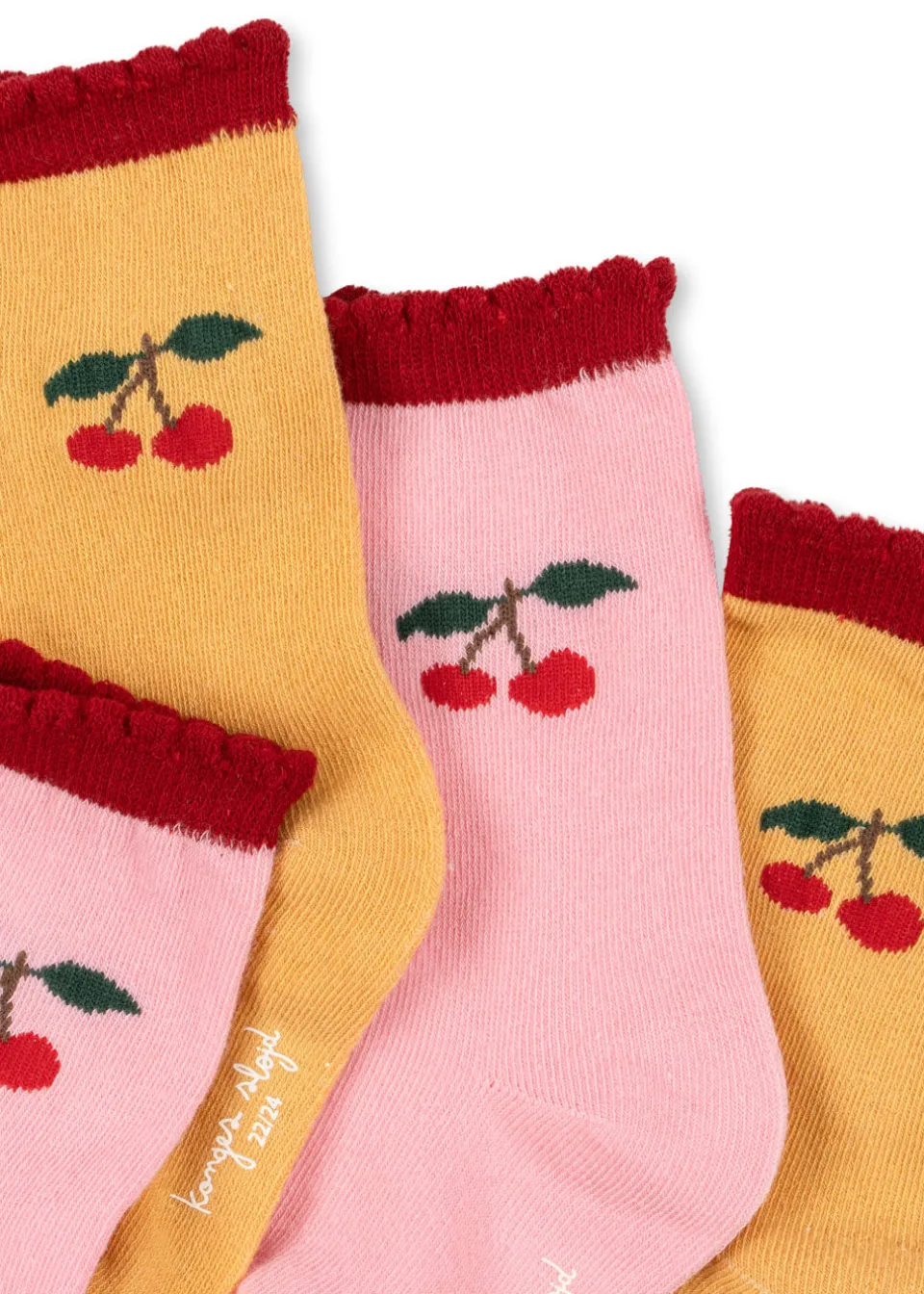 Konges Sløjd Accessories|2 pak strømper - cherry