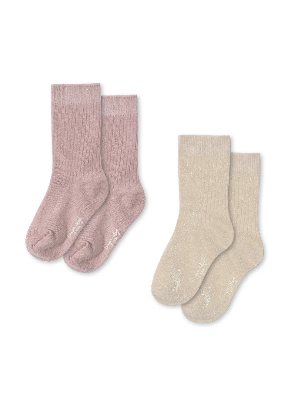 Konges Sløjd Accessories|2 pak strømper - rose/off white rose/offwhite