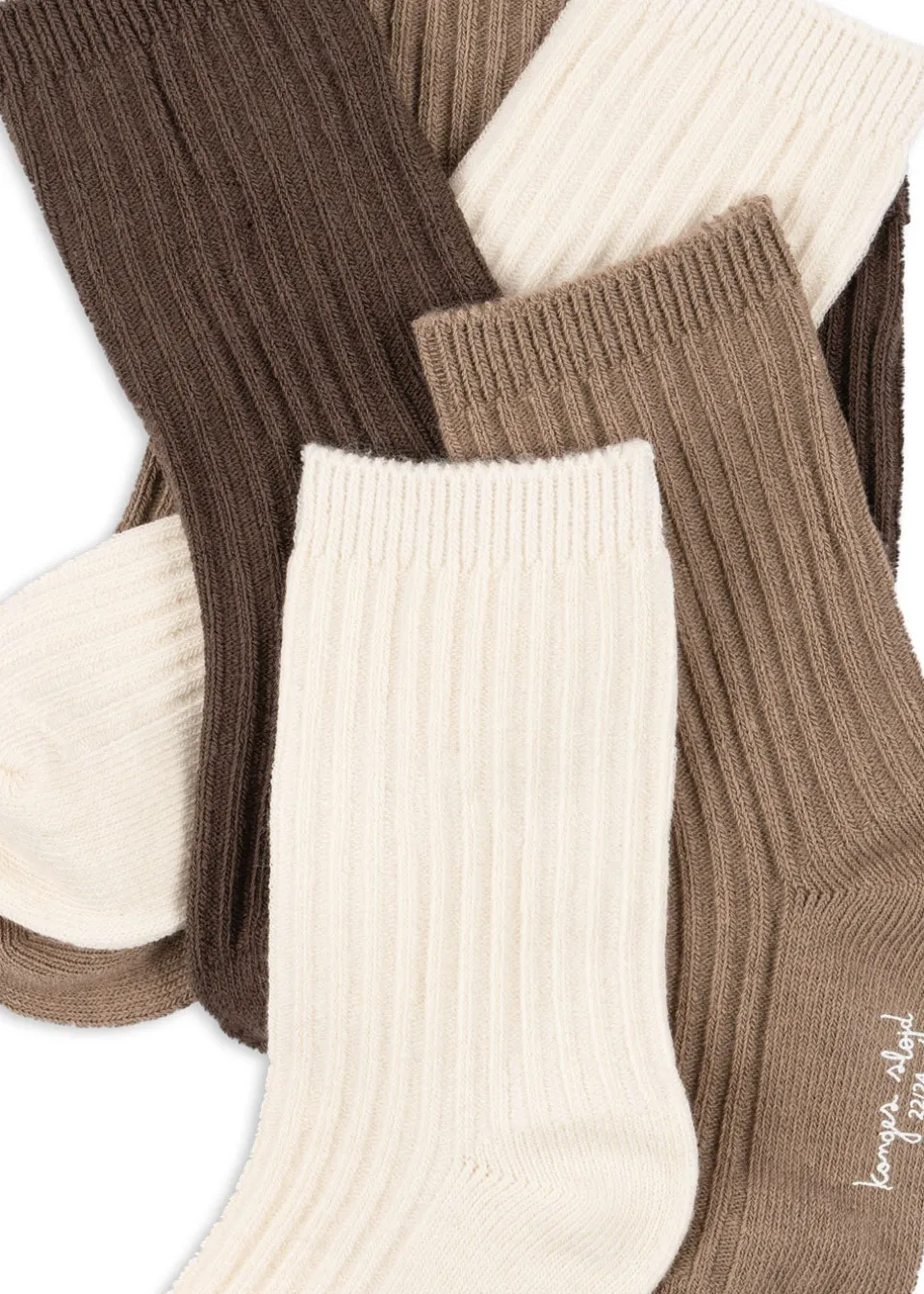 Konges Sløjd Accessories|3 pak strømper - sand/hazel/shitake