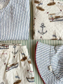 Konges Sløjd Overdele|ace romper - STRIPE BLUIE stripebluie