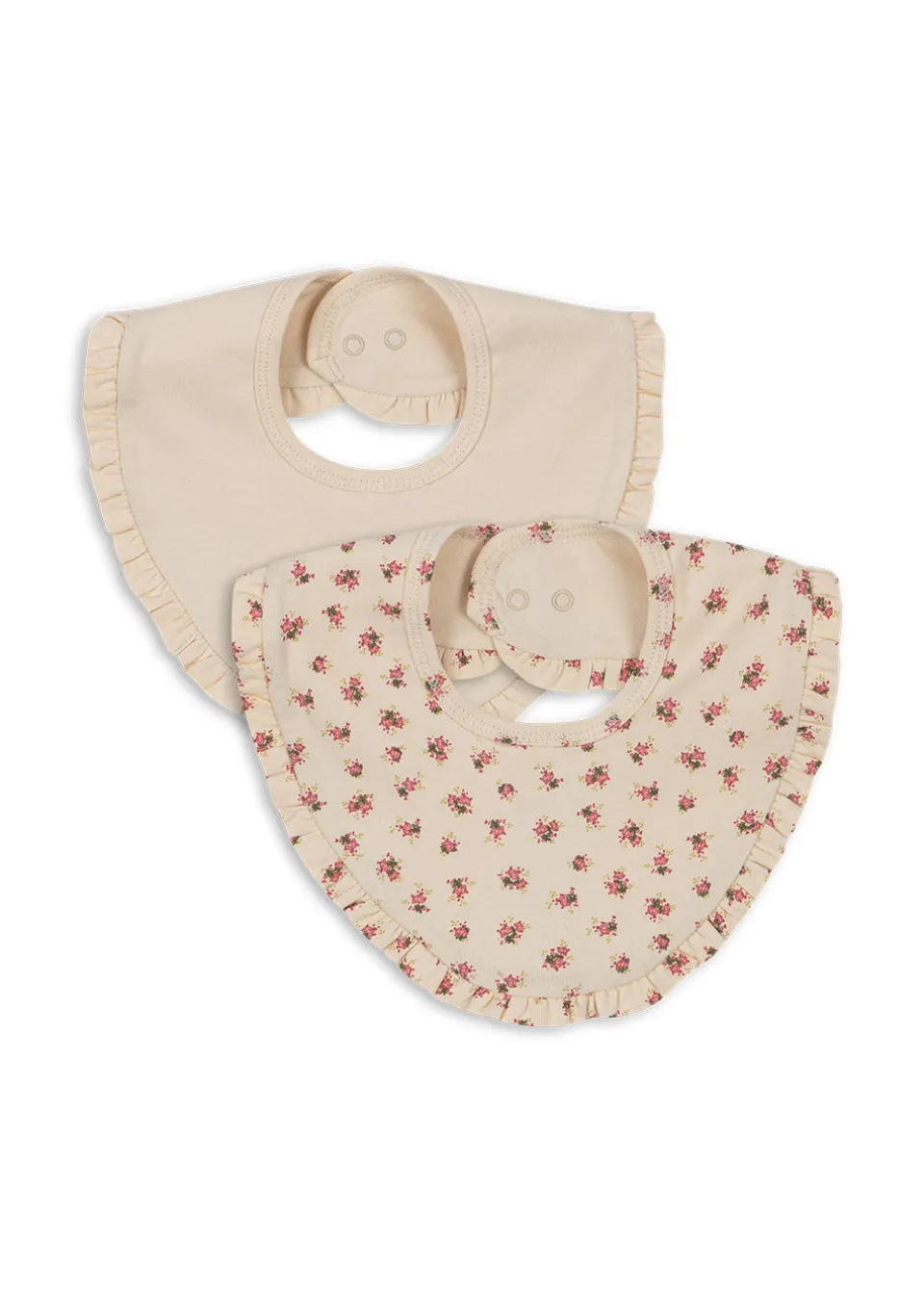 Konges Sløjd Accessories|basic 2 pak hagesmæk - buttercream/bloomie