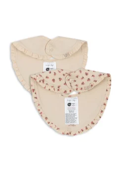 Konges Sløjd Accessories|basic 2 pak hagesmæk - buttercream/bloomie