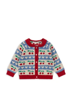 Konges Sløjd Overdele|BELOU CARDIGAN - CHERRY STRIPE cherrystripe