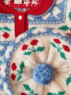 Konges Sløjd Overdele|BELOU CARDIGAN - CHERRY STRIPE cherrystripe