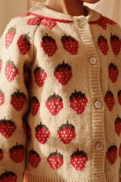 Konges Sløjd Overdele|Belou cardigan - strawberry
