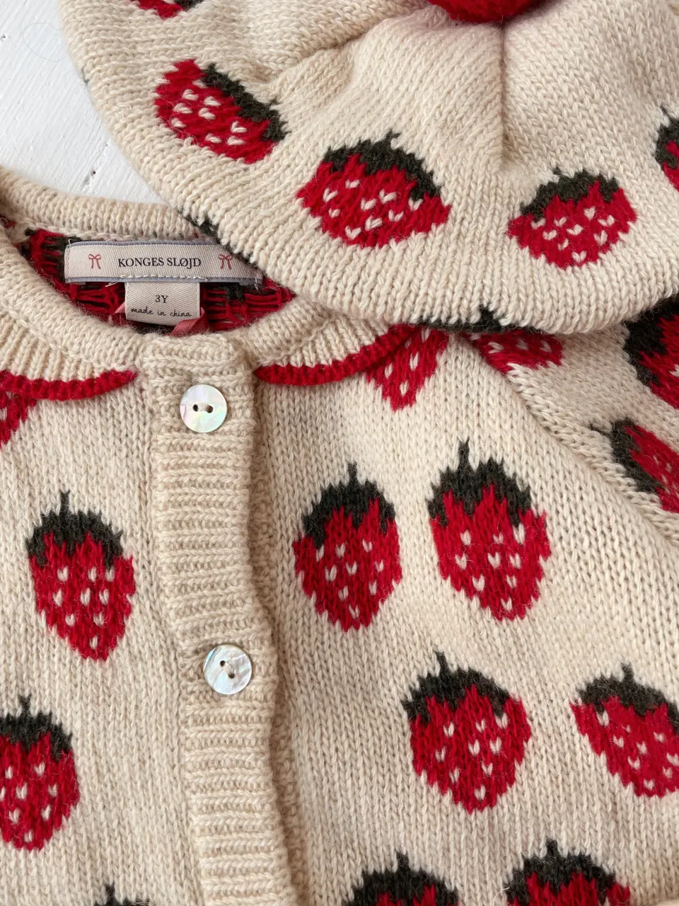 Konges Sløjd Overdele|Belou cardigan - strawberry