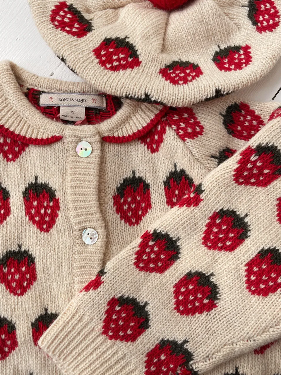 Konges Sløjd Overdele|Belou cardigan - strawberry