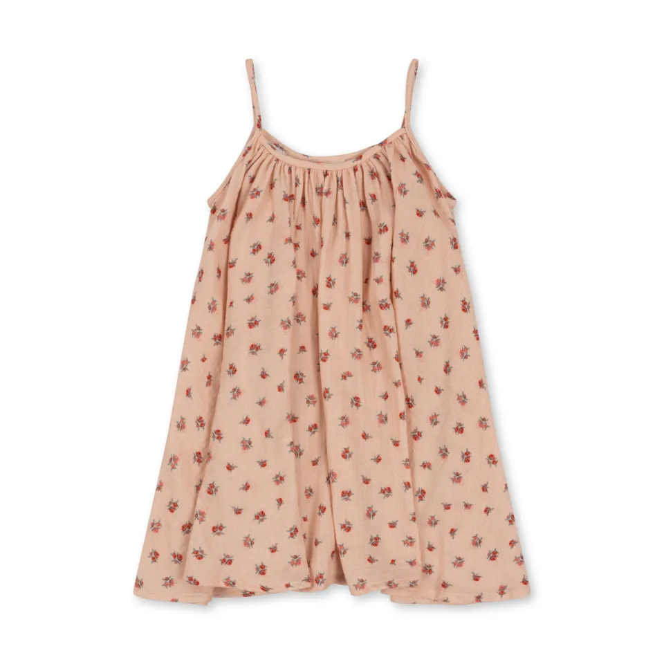 Konges Sløjd Kjoler|coco stropkjole - PEONIA PINK peoniapink