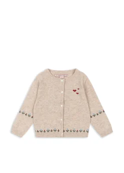 Konges Sløjd Overdele|ELI CARDIGAN - OFF WHITE MELANGE offwhitemelange