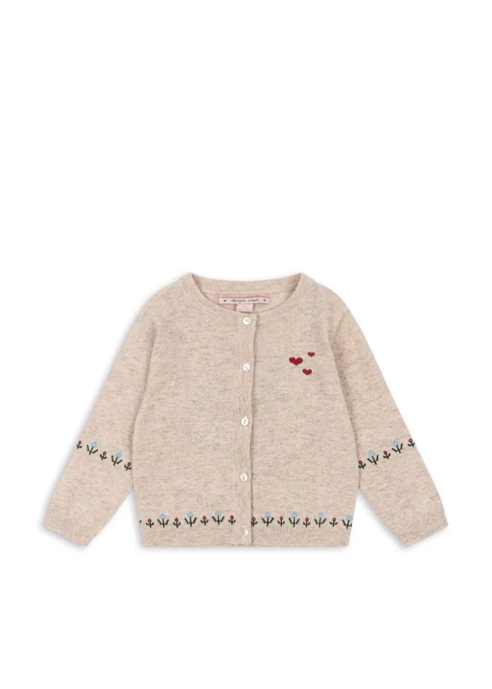 Konges Sløjd Overdele|ELI CARDIGAN - OFF WHITE MELANGE offwhitemelange