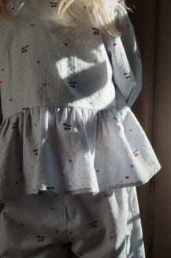 Konges Sløjd Overdele|evia bluse - CHERRY BLUE COEUR cherrybluecoeur
