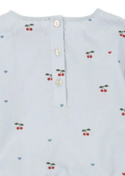 Konges Sløjd Overdele|evia bluse - CHERRY BLUE COEUR cherrybluecoeur