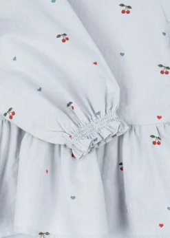 Konges Sløjd Overdele|evia bluse - CHERRY BLUE COEUR cherrybluecoeur
