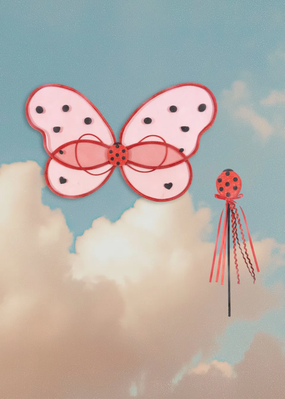 Konges Sløjd Kreativ & Spil|Fairy ladybug kostume - ladybug glitter ladybugglitter