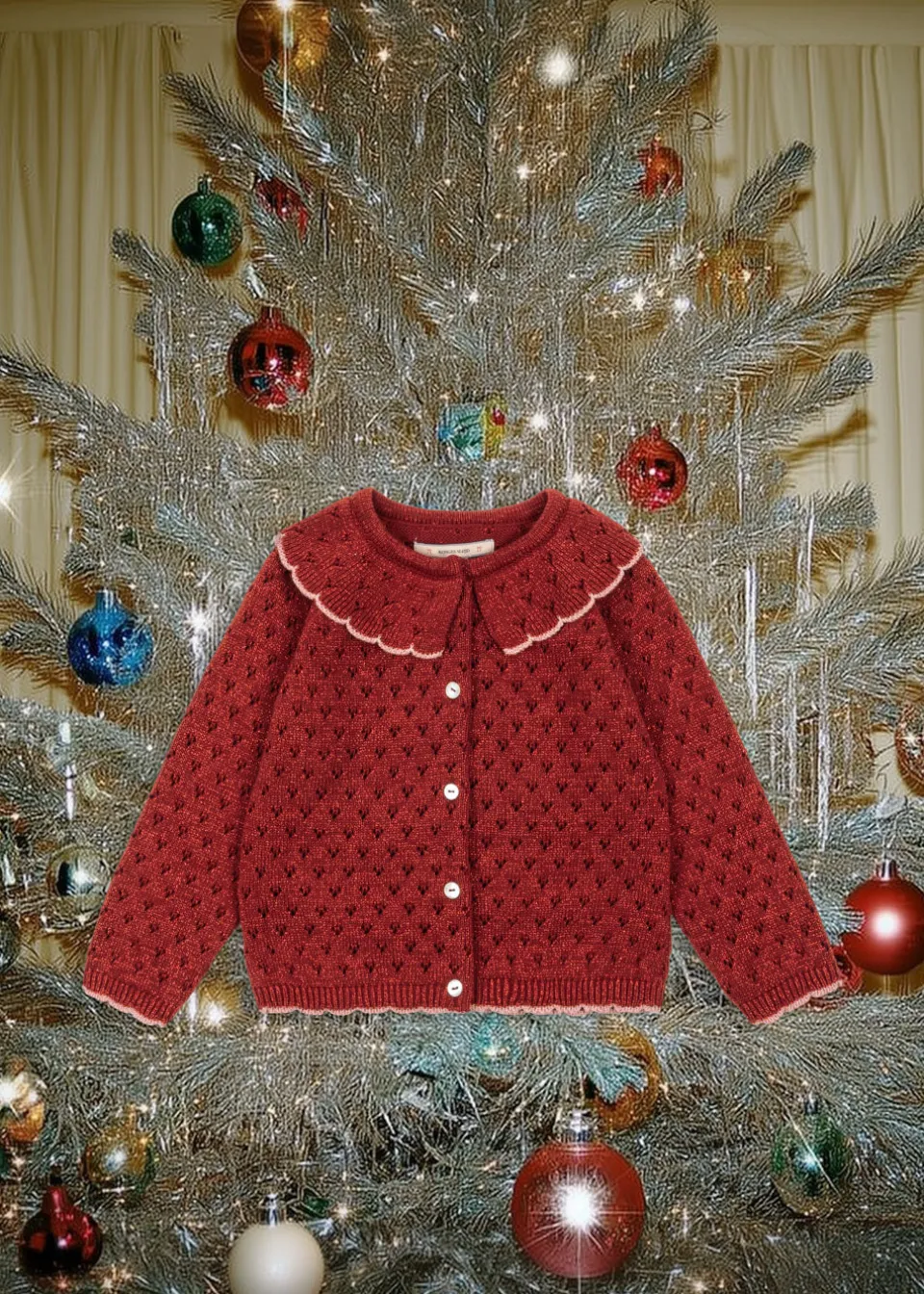 Konges Sløjd Overdele|Holiday cardigan - red dahlia reddahlia