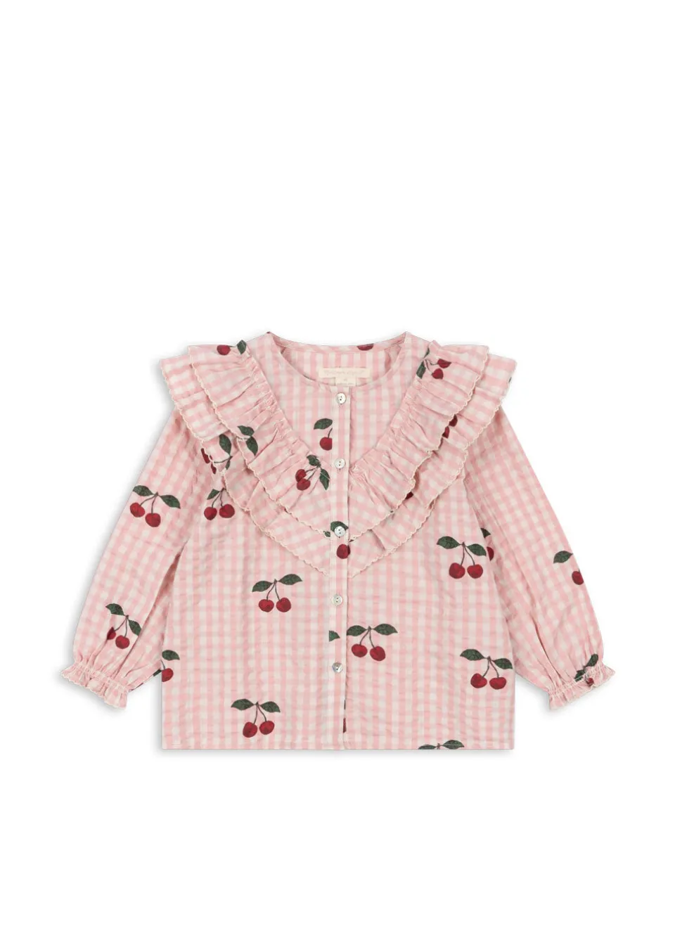Konges Sløjd Overdele|kim bluse - CHERRY CHECK cherrycheck