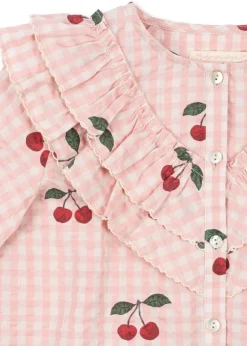 Konges Sløjd Overdele|kim bluse - CHERRY CHECK cherrycheck
