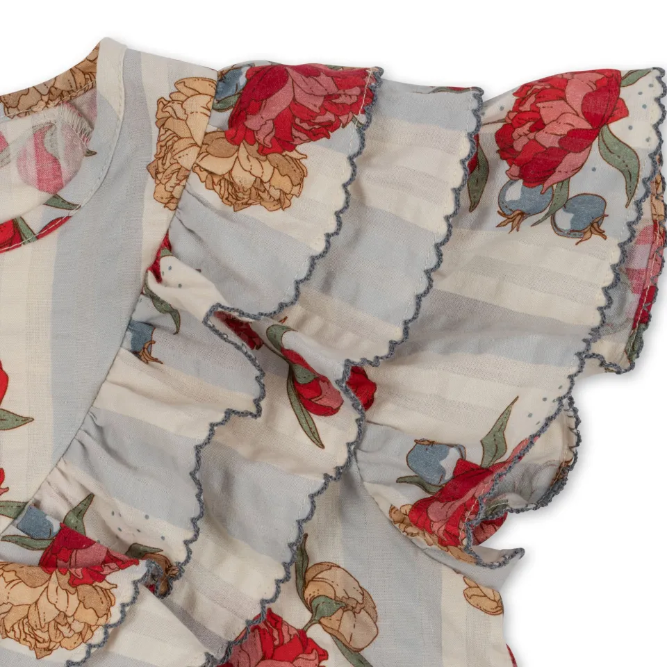 Konges Sløjd Overdele|kim kortærmet skjorte - PEONY STRIPE peonystripe