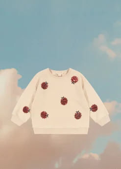 Konges Sløjd Overdele|Lou Ladybug Sweatshirt - ladybug glitter ladybugglitter