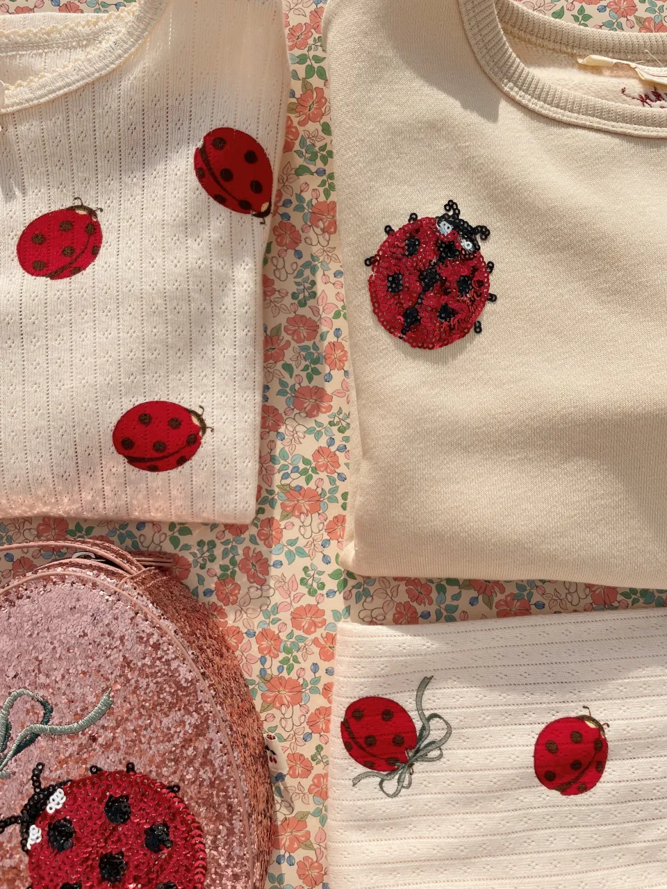 Konges Sløjd Overdele|Lou Ladybug Sweatshirt - ladybug glitter ladybugglitter
