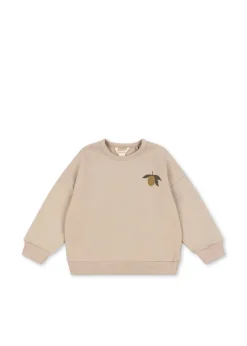Konges Sløjd Overdele|lou sweatshirt - OXFORD TAN LEMON oxfordtanlemon