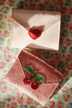 Konges Sløjd Tasker|Accessories|LOVE LETTER PUNG - pink glitter pinkglitter