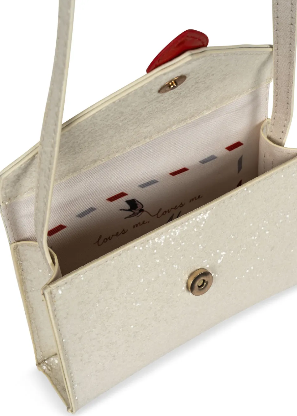 Konges Sløjd Tasker|Accessories|LOVE LETTER TASKE - cream glitter creamglitter