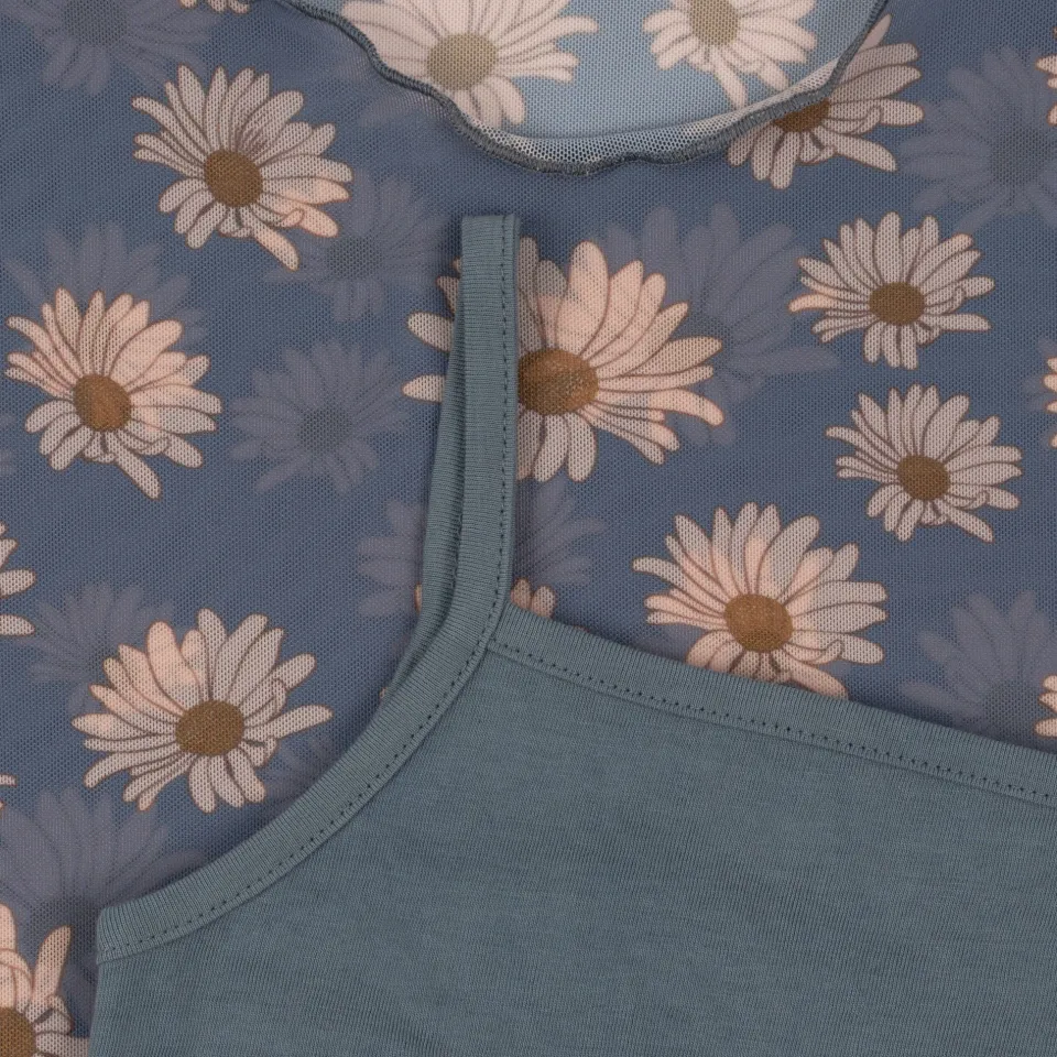 Konges Sløjd Overdele|mel tee - DAISY BLUE daisyblue