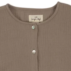 Konges Sløjd Overdele|olive kortærmet skjorte - PURE CASHMERE purecashmere