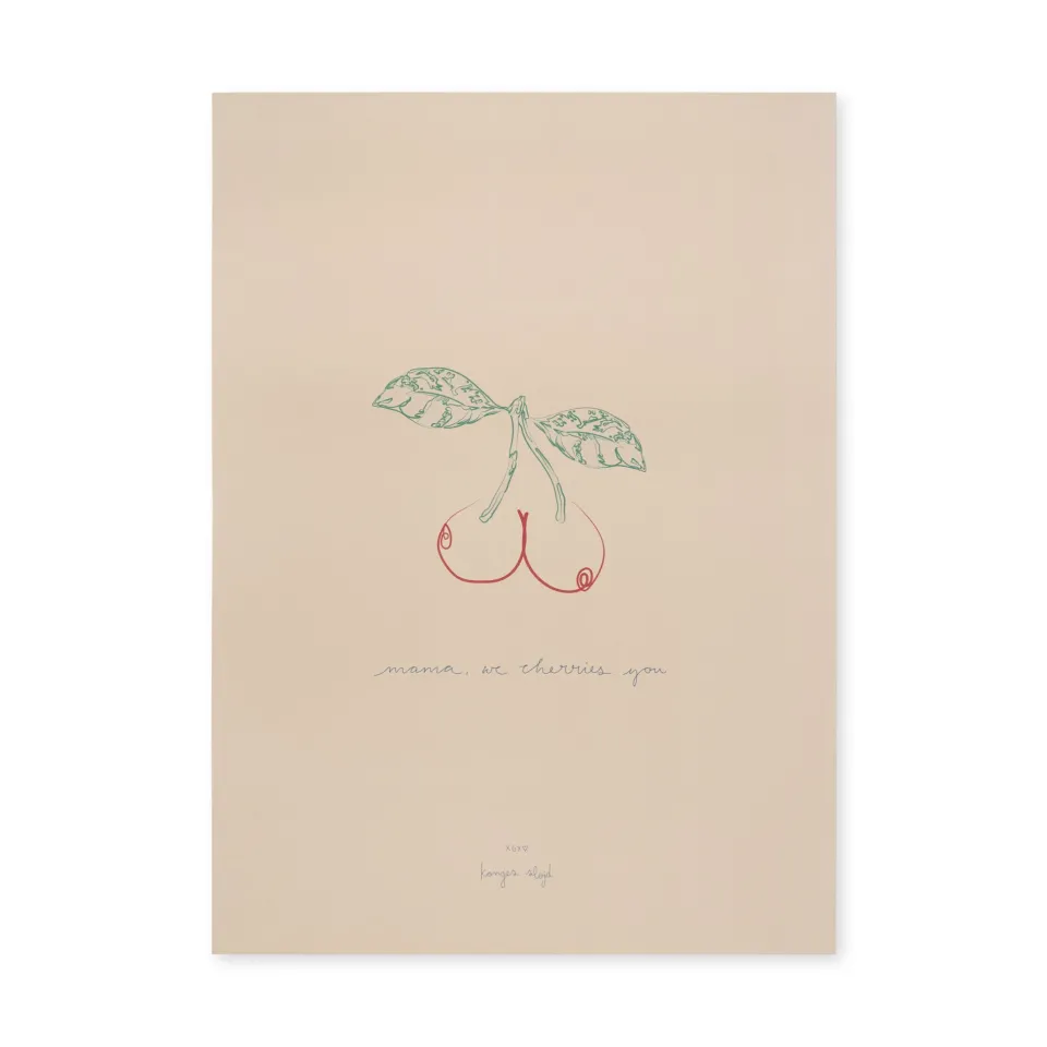 Konges Sløjd Børneværelse|PLAKAT 50 cm x 70 cm - cherry