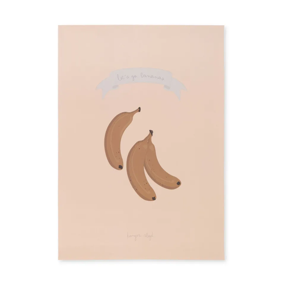 Konges Sløjd Børneværelse|plakat - LET'S GO BANANAS let'sgobananas