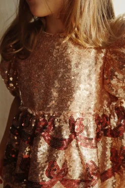 Konges Sløjd Kjoler|Starla bow wow kjole - gold blush goldblush