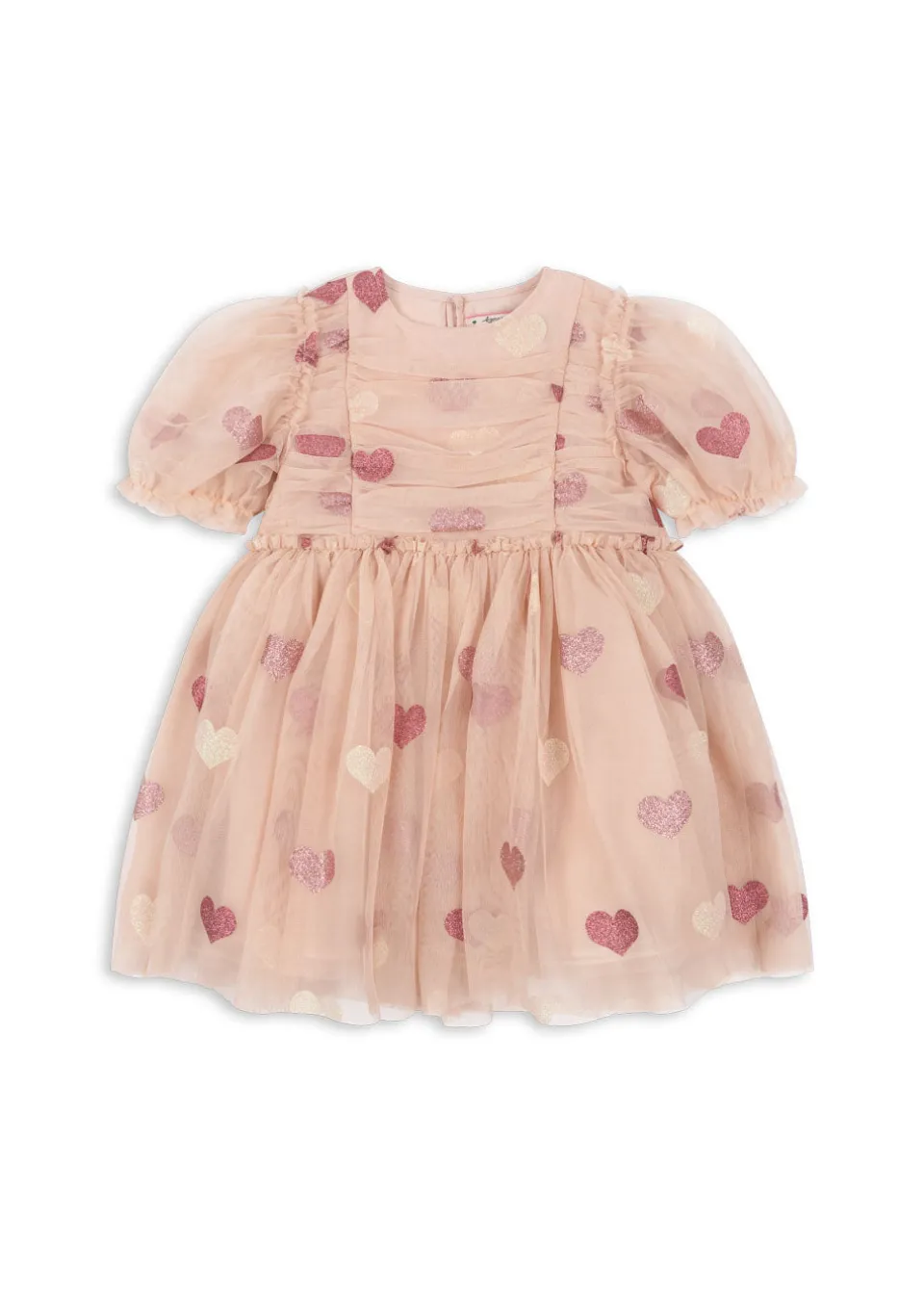 Konges Sløjd Kjoler|TULLIE KJOLE - HEART ROSE GLITTER heartroseglitter