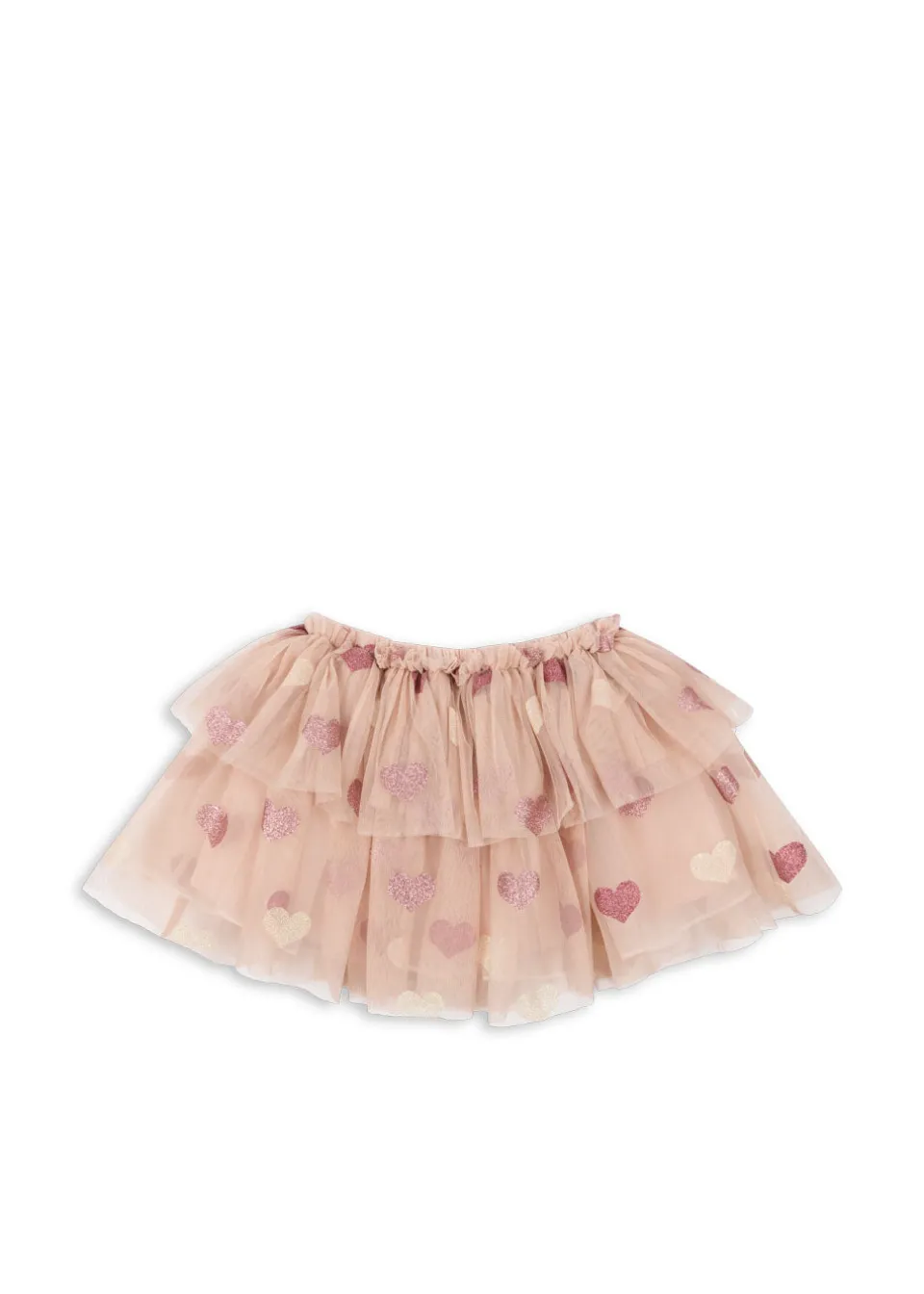 Konges Sløjd Underdele|TULLIE NEDERDEL - HEART ROSE GLITTER heartroseglitter