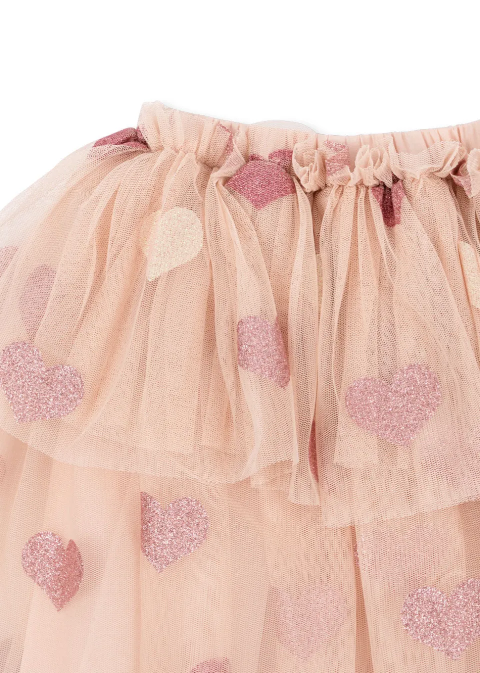 Konges Sløjd Underdele|TULLIE NEDERDEL - HEART ROSE GLITTER heartroseglitter