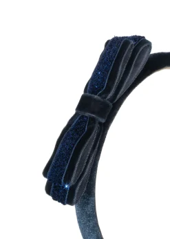 Konges Sløjd Accessories|Velvet Bow hårbøjle - navy blazer navyblazer