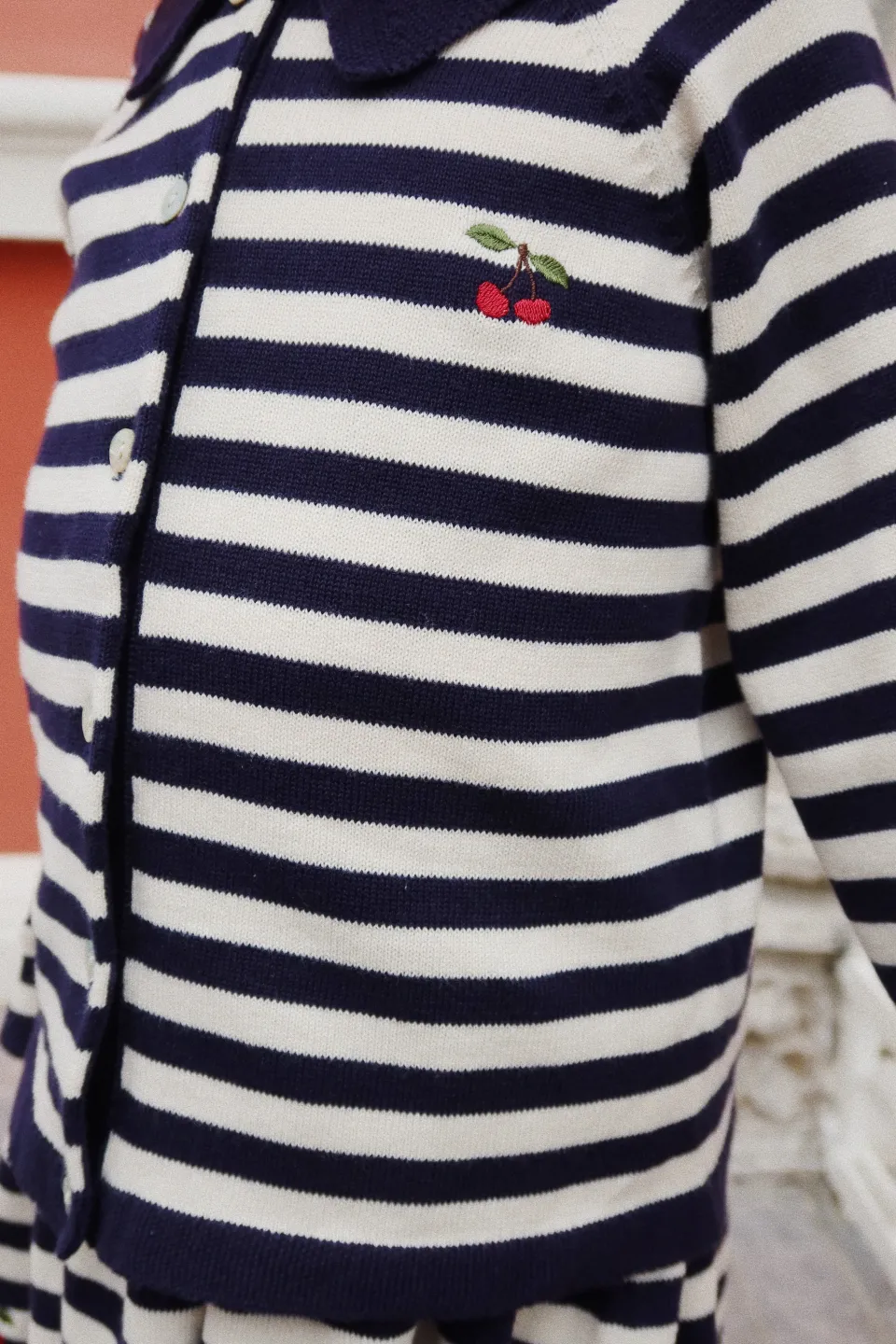 Konges Sløjd Overdele|venton cardigan - NAVY STRIPE navystripe